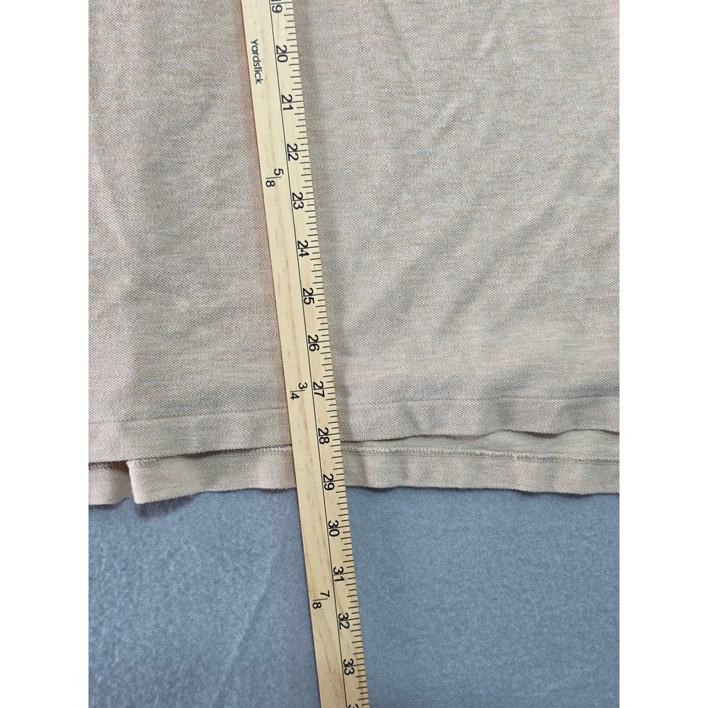 Polo Ralph Lauren Mens Large Tan Heather Cotton Pique Short Sleeve Polo Shirt - Picture 5 of 6